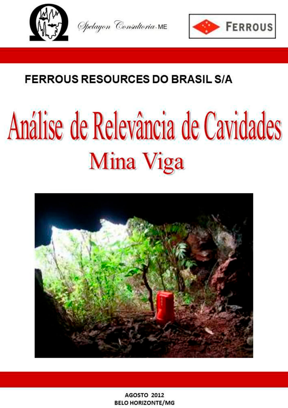 Documento de Licenciamento – Sociedade Brasileira de Espeleologia